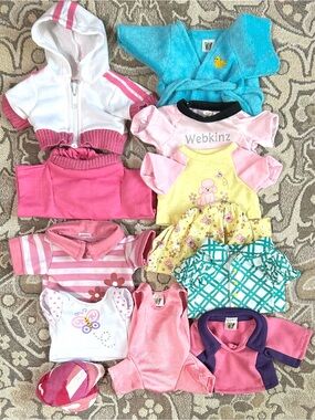 Webkinz Clothes Outfits Lot of 12 Items Clothing